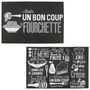 Totally Addict Individual Bistrot Le Menu Fourchette PVC 45x30x0,2 cm