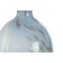 DKD Home Decor Lámpara de Sobremesa de Cristal y Lino Azul y Blanco