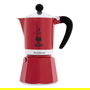Bialetti Rainbow Cafetera Italiana para 3 Tazas, Rojo
