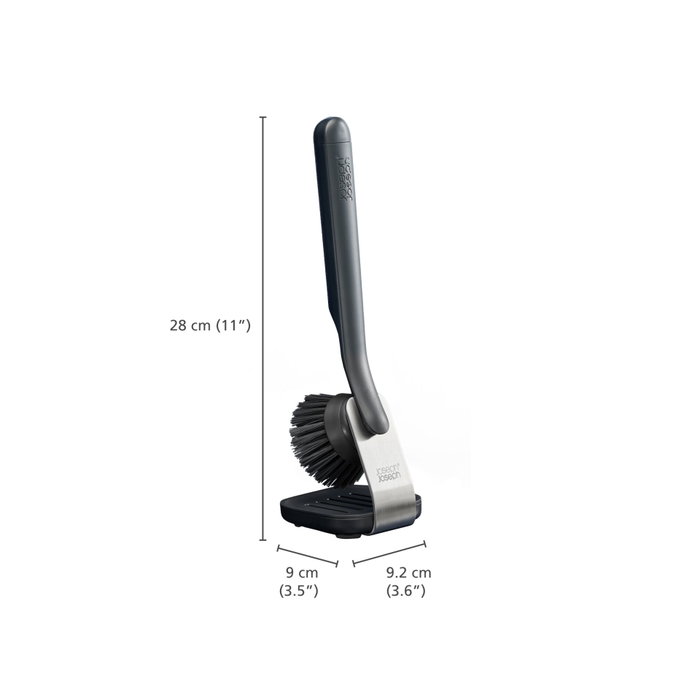 Joseph Joseph SinkTech Cepillo para Lavar Platos con Soporte de Acero Inoxidable, Antracita/Plata Joseph Joseph SinkTech Cepillo para Lavar Platos con Soporte de Acero Inoxidable, Antracita/Plata