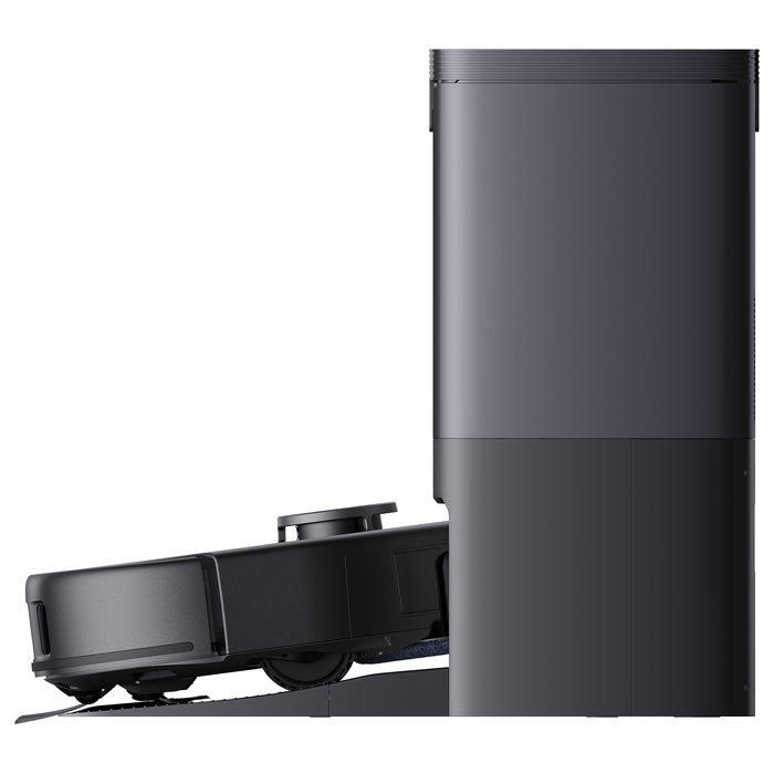 EUFY X10 Pro Omni Robot Aspirador y Fregasuelos Automático, Negro, Estación Base con Autovaciado 2.5L y Autolavado 3L, 8000Pa Succión, Aspiradora Inteligente para el Hogar