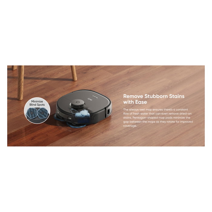 EUFY X10 Pro Omni Robot Aspirador y Fregasuelos Automático, Negro, Estación Base con Autovaciado 2.5L y Autolavado 3L, 8000Pa Succión, Aspiradora Inteligente para el Hogar