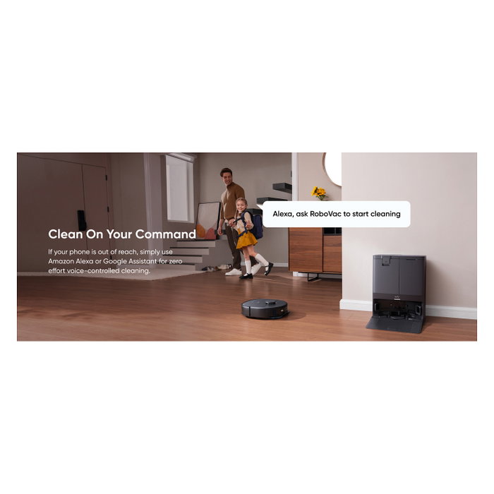 EUFY X10 Pro Omni Robot Aspirador y Fregasuelos Automático, Negro, Estación Base con Autovaciado 2.5L y Autolavado 3L, 8000Pa Succión, Aspiradora Inteligente para el Hogar
