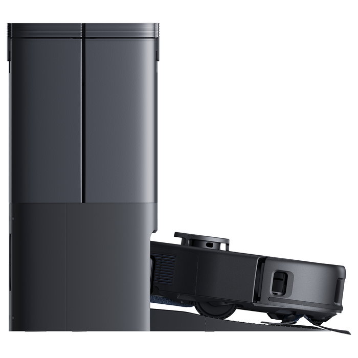 EUFY X10 Pro Omni Robot Aspirador y Fregasuelos Automático, Negro, Estación Base con Autovaciado 2.5L y Autolavado 3L, 8000Pa Succión, Aspiradora Inteligente para el Hogar