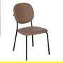 Silla Beige Pu/Metal Salón 48 X 53 X 84 cm (Set de 2)