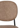 Silla Beige Pu/Metal Salón 48 X 53 X 84 cm (Set de 2)