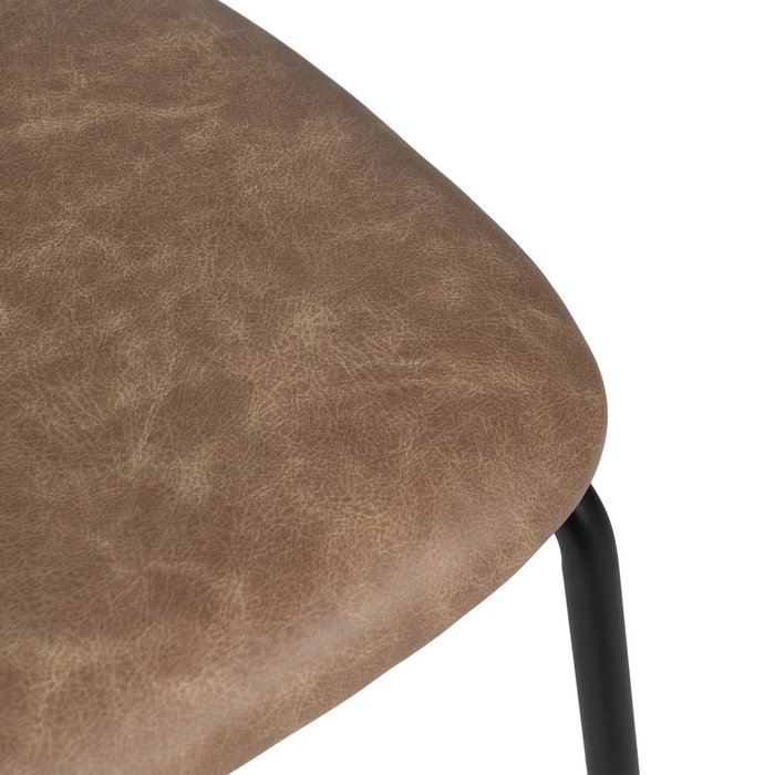 Silla Beige Pu/Metal Salón 48 X 53 X 84 cm (Set de 2)