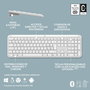 Logitech MK950 Combo Teclado + Ratón Inalámbrico, Signature Slim K950 y M750, Blanco, Easy-Switch para 3 Dispositivos, Bluetooth/Logi Bolt, Reciclado