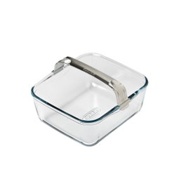 Pyrex® Fuente Rectangular de Vidrio con Tapa y Asa Extraíble 2L
