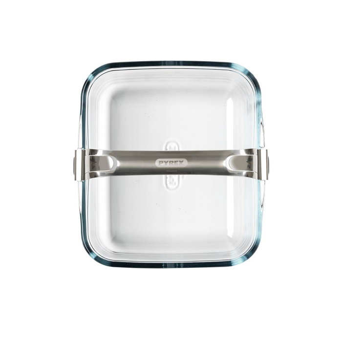Pyrex® Fuente Rectangular de Vidrio con Tapa y Asa Extraíble 2L