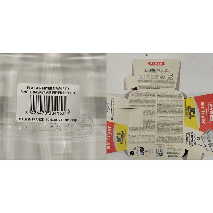 Pyrex® Fuente Rectangular de Vidrio con Tapa y Asa Extraíble 2L
