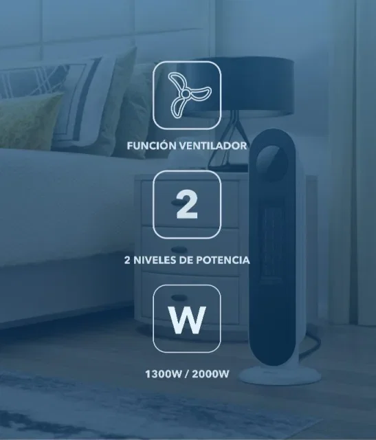 Daewoo Calefactor Cerámico de Torre DW9512 2000W