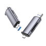 Ugreen 50706 Lector de Tarjetas 2 en 1 USB Tipo C y USB 3.0 Plata