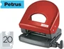 Petrus Taladrador 62 Rojo Capacidad 20 Hojas - Taladro de Metal Resistente de 2 Agujeros, Capacidad hasta 30 Hojas, Robusto y Fiable