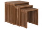 DKD Home Decor Set de 3 Mesitas Auxiliares de Teca Natural