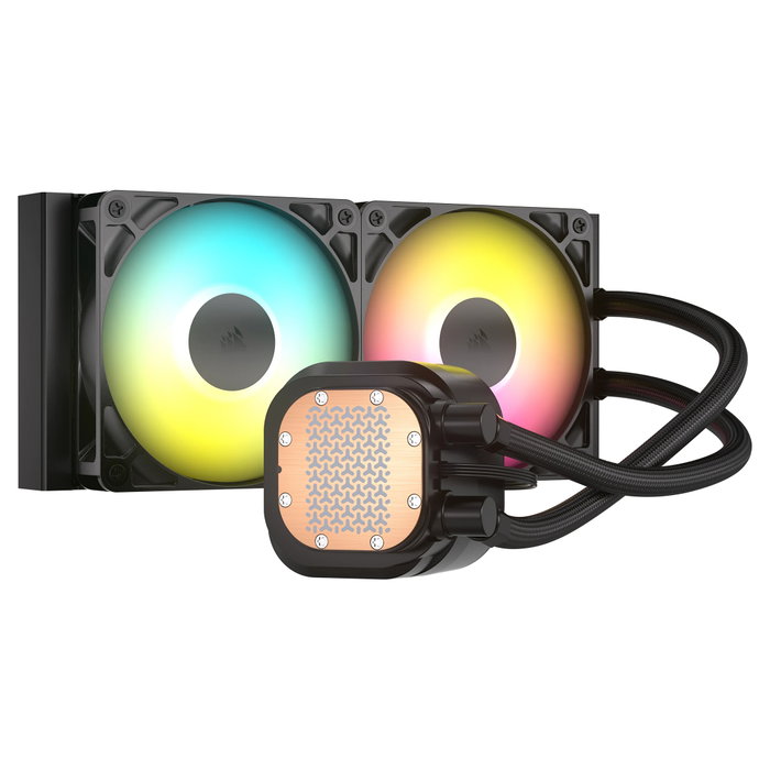 Corsair Nautilus 240 RS ARGB - Kit de Refrigeración Líquida AIO 240mm RGB Negro con Ventiladores PWM de 2100 RPM, Compatible con LGA 1700, AM4, AM5
