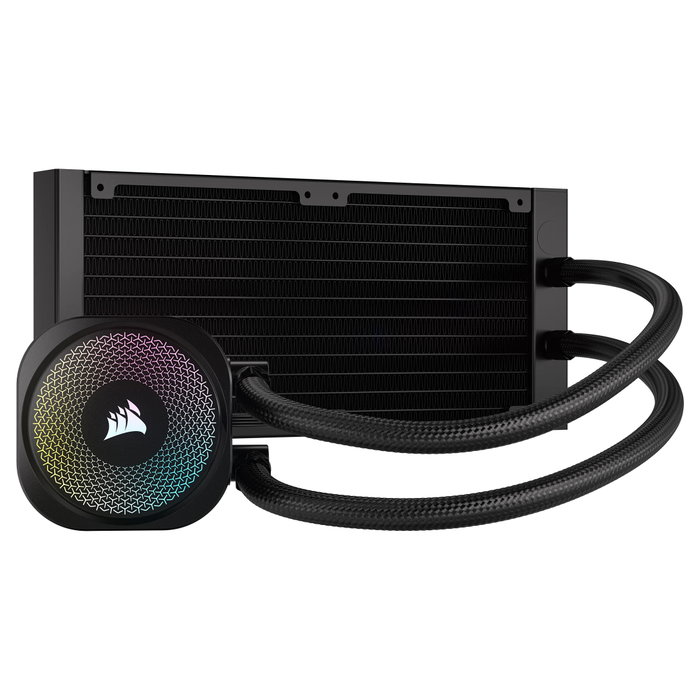 Corsair Nautilus 240 RS ARGB - Kit de Refrigeración Líquida AIO 240mm RGB Negro con Ventiladores PWM de 2100 RPM, Compatible con LGA 1700, AM4, AM5