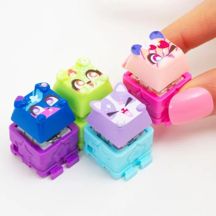 Goliath Llavero Deluxe Clickeez GOL8720077343238 con 1 cubo, 4 clickeez y 3 dijes para coleccionar. Edades 6+