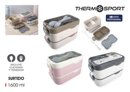 Thermosport Fiambrera de Alimentos Rectangular Doble 1600M