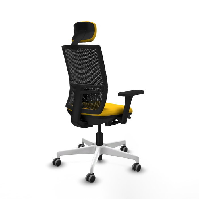 PIQUERAS Y CRESPO Silla de oficina Yunquera con mecanismo Sincro/Traslack, Amarillo y Negro PIQUERAS Y CRESPO Silla de oficina Yunquera con mecanismo Sincro/Traslack, Amarillo y Negro