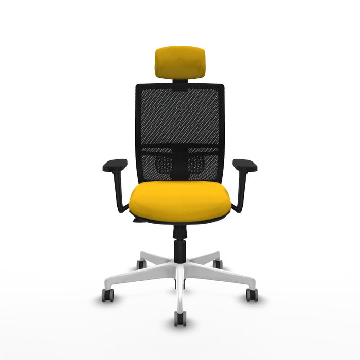 PIQUERAS Y CRESPO Silla de oficina Yunquera con mecanismo Sincro/Traslack, Amarillo y Negro PIQUERAS Y CRESPO Silla de oficina Yunquera con mecanismo Sincro/Traslack, Amarillo y Negro