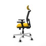 PIQUERAS Y CRESPO Silla de oficina Yunquera con mecanismo Sincro/Traslack, Amarillo y Negro