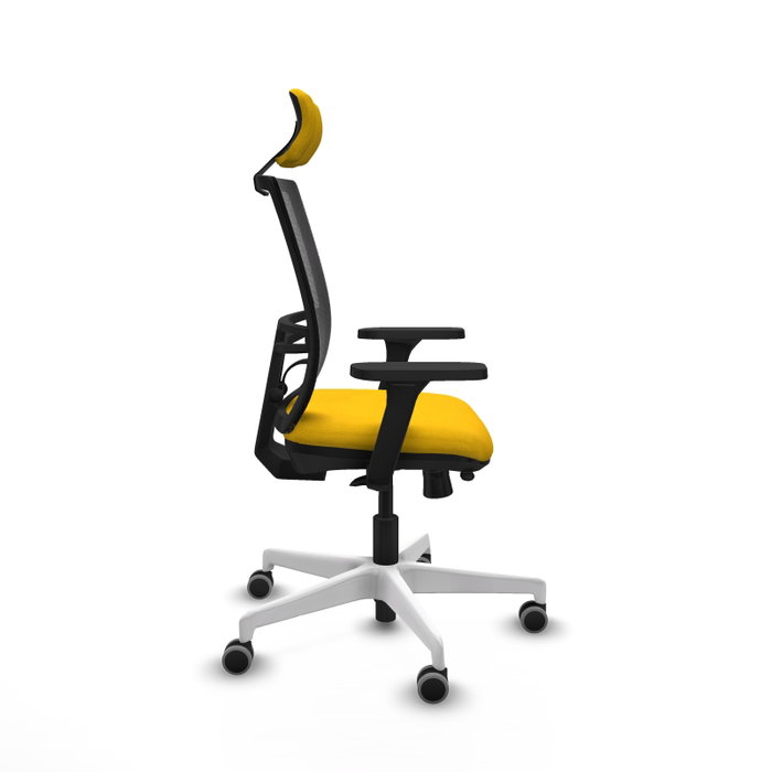 PIQUERAS Y CRESPO Silla de oficina Yunquera con mecanismo Sincro/Traslack, Amarillo y Negro PIQUERAS Y CRESPO Silla de oficina Yunquera con mecanismo Sincro/Traslack, Amarillo y Negro