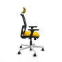PIQUERAS Y CRESPO Silla de oficina Yunquera con mecanismo Sincro/Traslack, Amarillo y Negro
