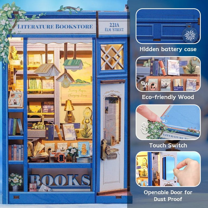 Maqueta Book Nook Literature Bookstore 17 x 12 cm Maqueta Book Nook Literature Bookstore 17 x 12 cm