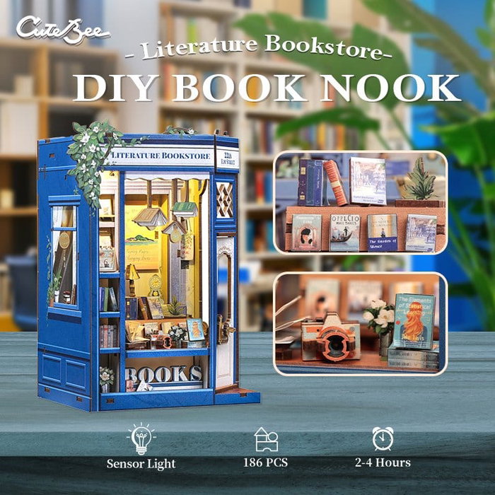 Maqueta Book Nook Literature Bookstore 17 x 12 cm Maqueta Book Nook Literature Bookstore 17 x 12 cm