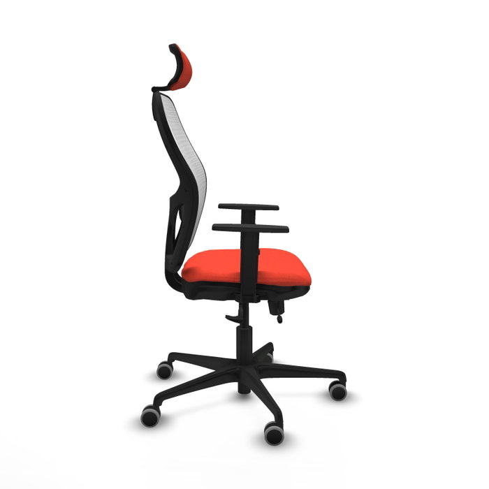 PIQUERAS Y CRESPO Silla de oficina Jorquera con mecanismo Sincro/Traslack, Naranja oscuro y Blanco PIQUERAS Y CRESPO Silla de oficina Jorquera con mecanismo Sincro/Traslack, Naranja oscuro y Blanco