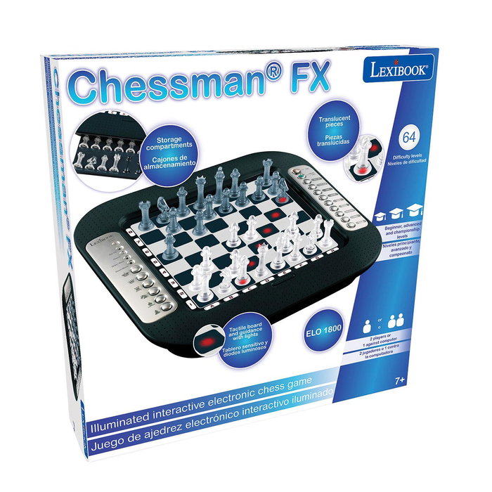 Lexibook Ajedrez Electrónico Chessman FX CG1335 – Juego de mesa con 64 niveles, para niños +7 años Lexibook Ajedrez Electrónico Chessman FX CG1335 – Juego de mesa con 64 niveles, para niños +7 años