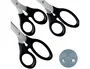 Leitz Tijeras de Acero Inoxidable Set 3 Unidades 165/185/200 mm - Negro - Hogar y Oficina