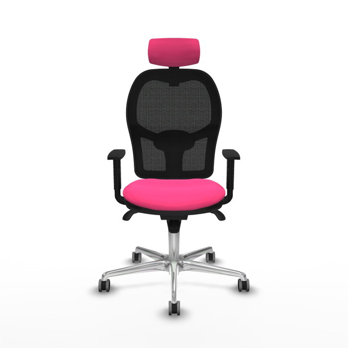 PIQUERAS Y CRESPO Silla de oficina Jorquera Rosa y Negra