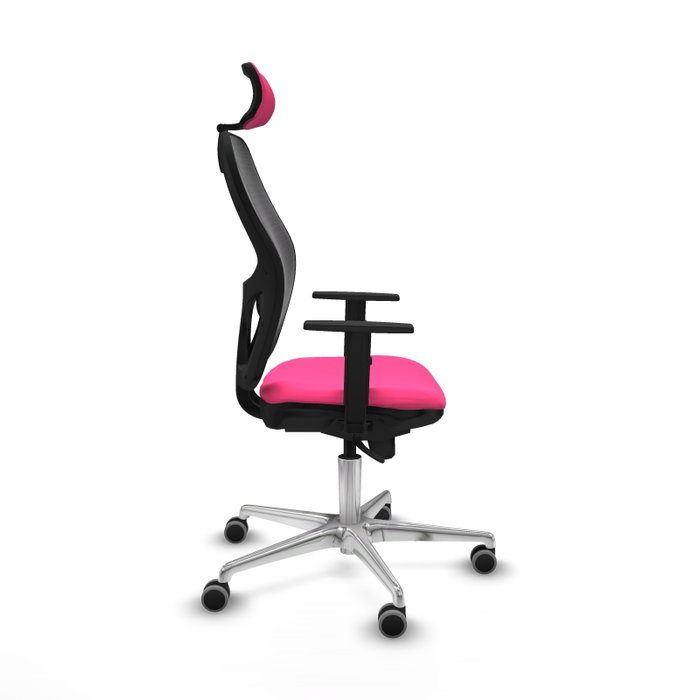 PIQUERAS Y CRESPO Silla de oficina Jorquera Rosa y Negra
