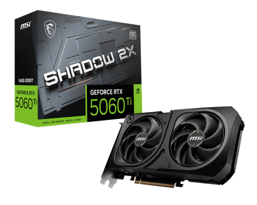 MSI GAMING GeForce RTX 5060 Ti 16G SHADOW 2X OC PLUS 16 GB GDDR7