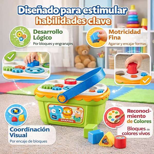 Jugatoys - misprimerosjuguetes Cesta actividades infantiles 25x18x14cm