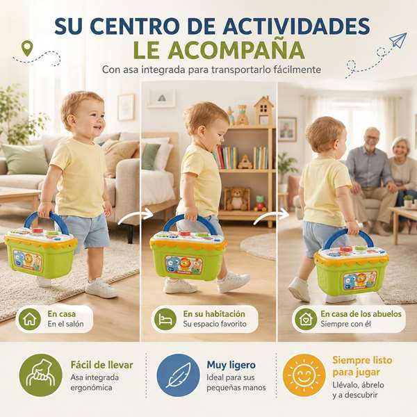 Jugatoys - misprimerosjuguetes Cesta actividades infantiles 25x18x14cm