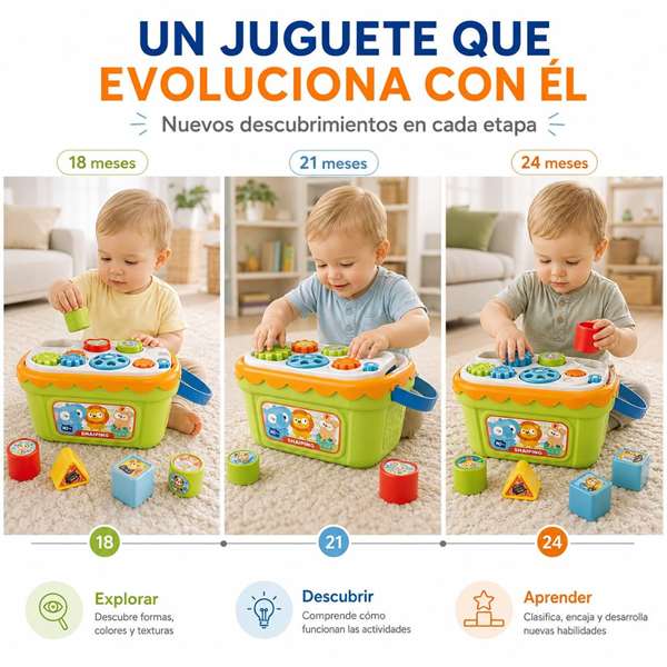 Jugatoys - misprimerosjuguetes Cesta actividades infantiles 25x18x14cm