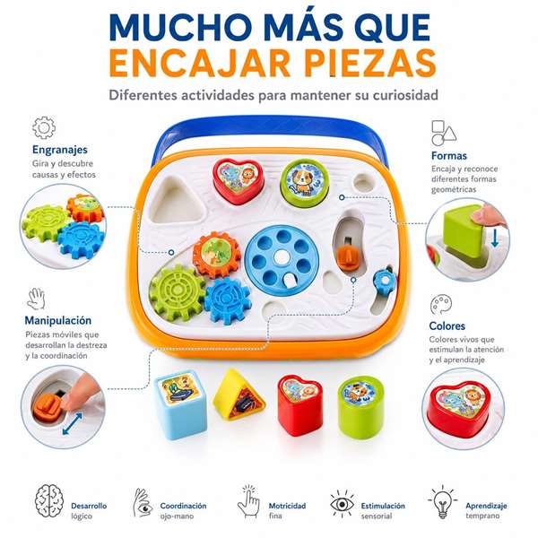 Jugatoys - misprimerosjuguetes Cesta actividades infantiles 25x18x14cm