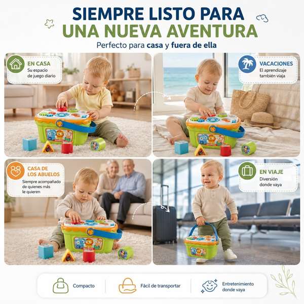 Jugatoys - misprimerosjuguetes Cesta actividades infantiles 25x18x14cm