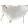 DKD Home Decor Silla de Madera y Poliéster Blanca