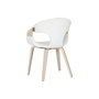 DKD Home Decor Silla de Madera y Poliéster Blanca