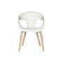 DKD Home Decor Silla de Madera y Poliéster Blanca