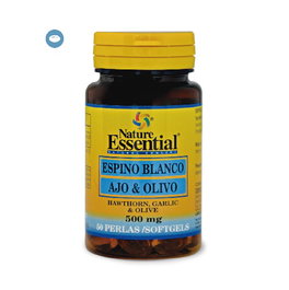 Espino Blanco + Ajo + Olivo 500 Mg.