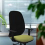 PIQUERAS Y CRESPO Silla de oficina Cilanco Verde con mecanismo Sincro