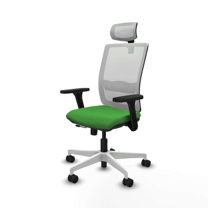 PIQUERAS Y CRESPO Silla de oficina Haches con mecanismo Sincro/Traslack, Verde y Blanco PIQUERAS Y CRESPO Silla de oficina Haches con mecanismo Sincro/Traslack, Verde y Blanco