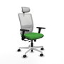 PIQUERAS Y CRESPO Silla de oficina Haches con mecanismo Sincro/Traslack, Verde y Blanco