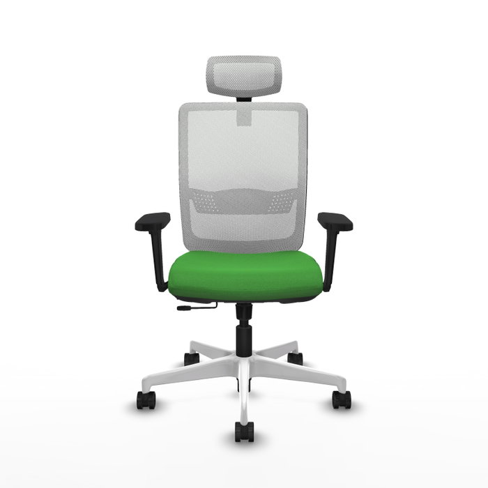 PIQUERAS Y CRESPO Silla de oficina Haches con mecanismo Sincro/Traslack, Verde y Blanco PIQUERAS Y CRESPO Silla de oficina Haches con mecanismo Sincro/Traslack, Verde y Blanco