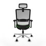 PIQUERAS Y CRESPO Silla de oficina Haches con mecanismo Sincro/Traslack, Verde y Blanco